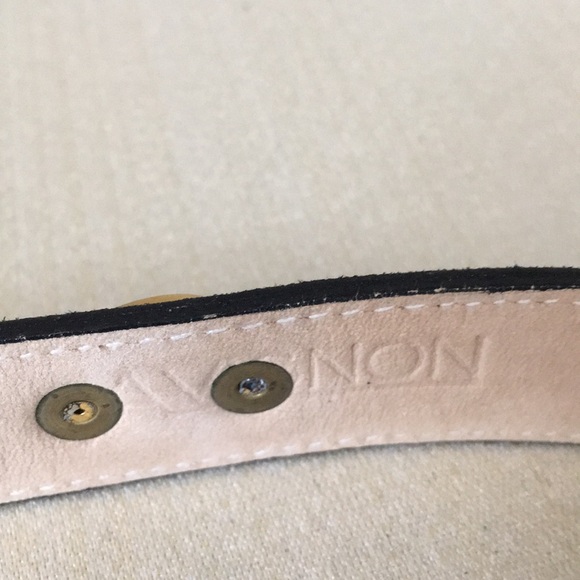 Avignon Black Suede Belt/Gold Tone Embellishments - Picture 6 of 8